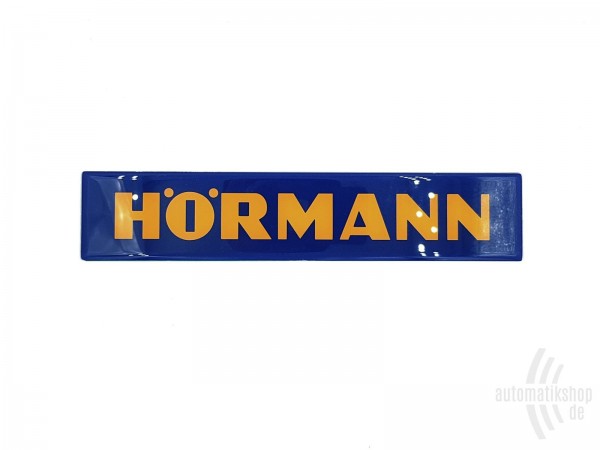Hörmann Firmenschild blau / orange