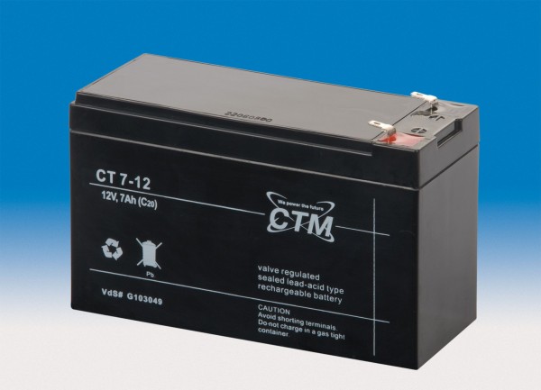 CTM Batterie CT 7-12 / 12V, 7 Ah