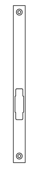 GEZE Flachschließblech für Rohrrahmentüren IQ Lock EL 24x270x3 mm