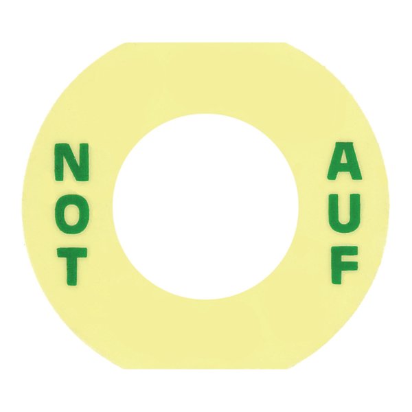 Assa Abloy Kunststoffschild "Not Auf"