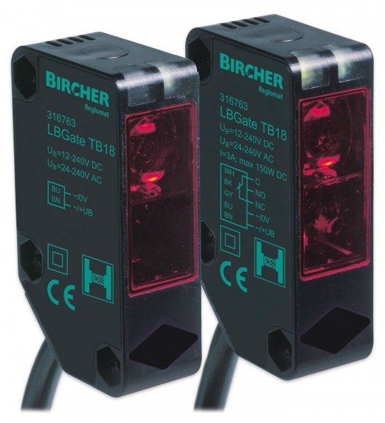 Bircher LBGate TB18 Einweglichtschranke mit Haltewinkel