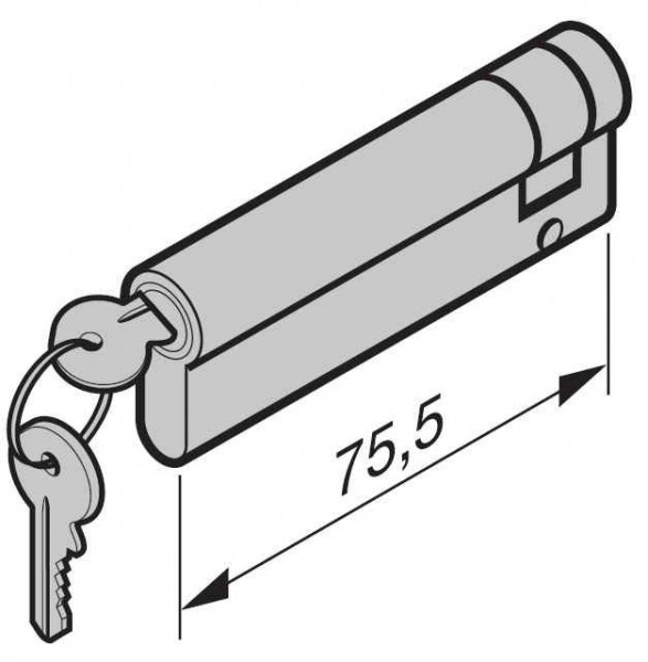 Hörmann Profil-Halbzylinder, 65,5 + 10 mm